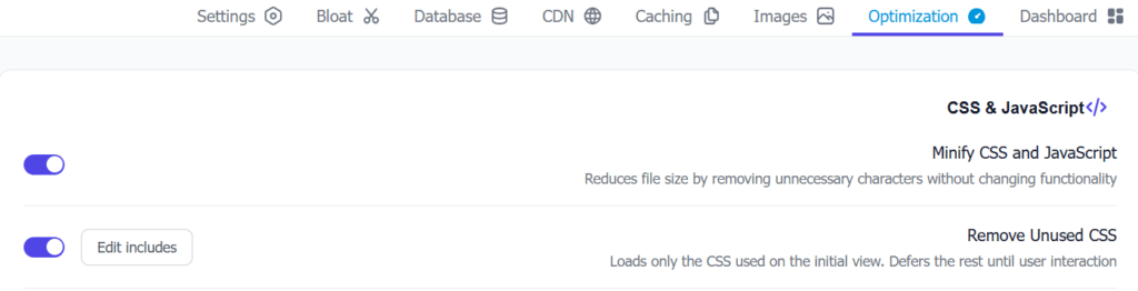 ضغط ملفات CSS وJs وإزالة css غير المستخدم وتأخير Js، والخطوط، تحميل كسول للصور ولسكربتات الطرف الثالث واستضافة CSS وJs محليًا.