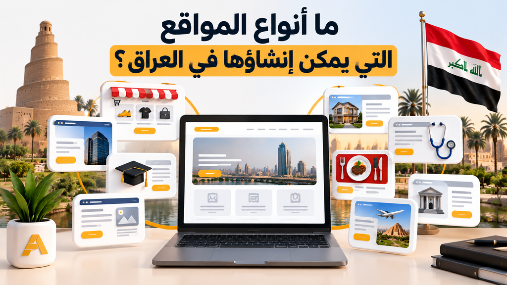 ما أنواع المواقع التي يمكن إنشاؤها في العراق؟